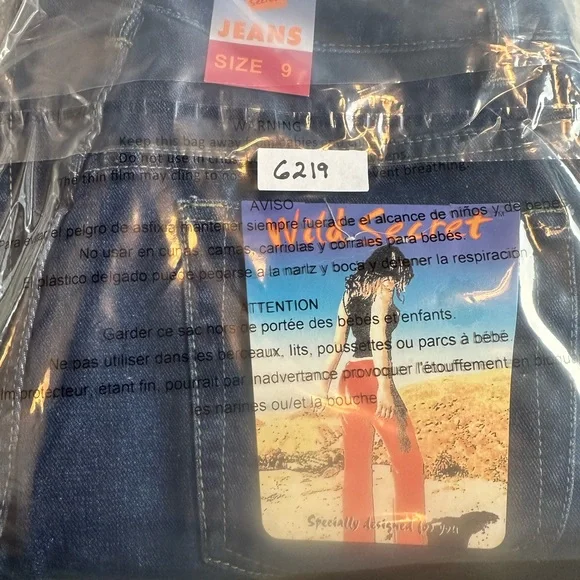 Vintage Wild Secret Womens Juniors Jeans Size‎ 9 High Rise Leg Design Y2K 90s - Picture 11 of 11